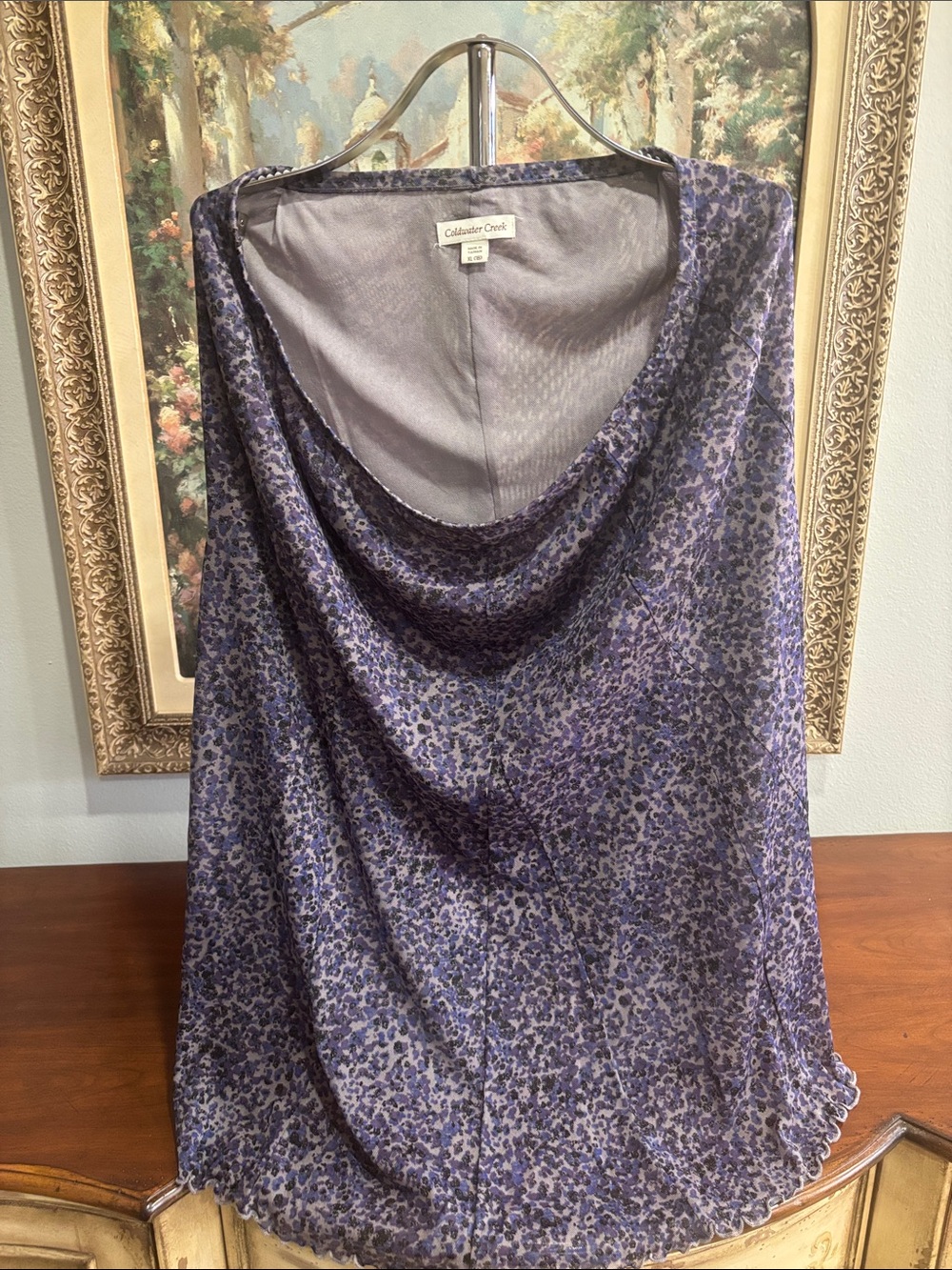 Coldwater Creek Purple Navy Skirt